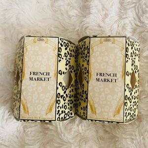 French Market Set of 2 Candles ( 2 oz) NIB